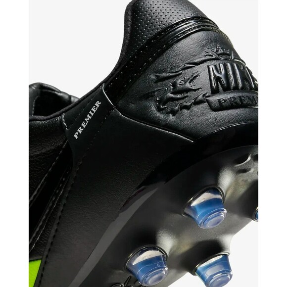 Nike Premier 3 Firm-Ground Soccer Cleats Black Volt Men Size 6.5 AT5889-009 - Picture 7 of 8